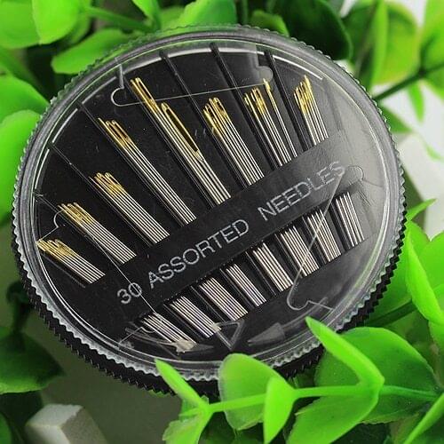 30Pcs Assorted Stainless Steel Hand Sewing Needles Quilt Embroidery Mending Craft Sew Case DIY Crafts Hand Sewing Accessories