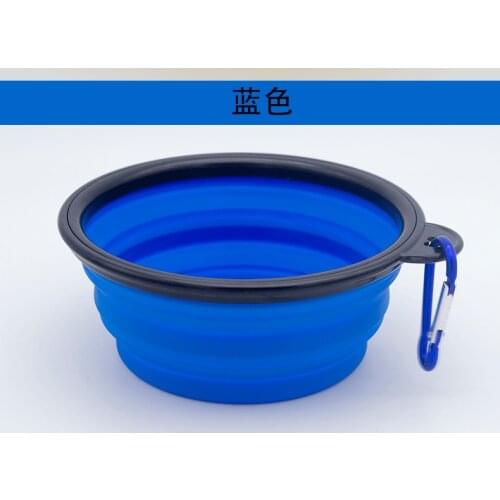 380ml Large Collapsible Dog Pet Folding Silicone Bowl Outdoor Travel Portable Puppy Food Container Feeder Dish Bowl
