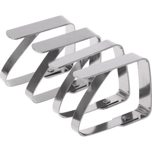 4Pcs Tablecloth Clip Table Cover Spring Loaded Clamp Holder Stainless Steel Tool 37MF