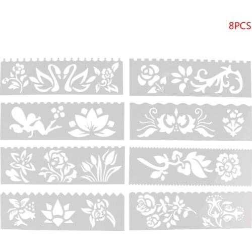 8Pcs/set Kids Plastic Drawing Template Rulers Stencils DIY Painting DIY Making School Supply Tools Craft D2TE