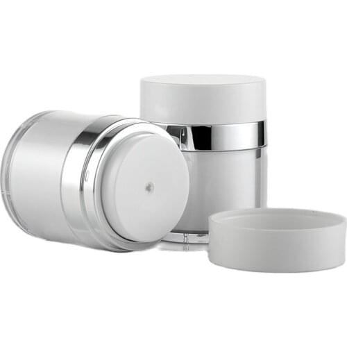 50g white acrylic airless jar for cream emulsion lotion essence gel serum foundation sunscreen skin care cosmetic packing