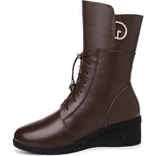 Round Toe Wedge Heel Boots, Solid Color WomenS Boots With Side Zipper, WomenS Platform Shoes