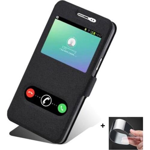 For Samsung galaxy ON5 case SM-G550 back cover Open window leather stand phone cases For Samsung On 5 G550 G5500 flip case shell