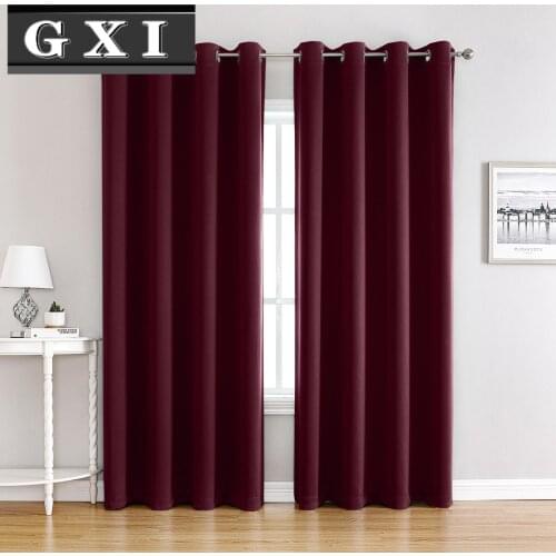Black Blackout Curtains Window For Living Room Wine Red Curtain For Bedroom High Shading Drapes Blind For Kitchen Curtain Custom