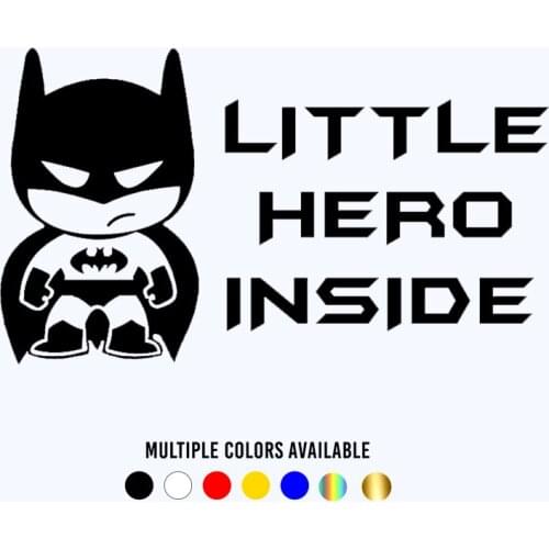 CK20824# Little Hero Inside Vinyl Decal Car Sticker Waterproof Auto Decors on Bumper Window Laptop