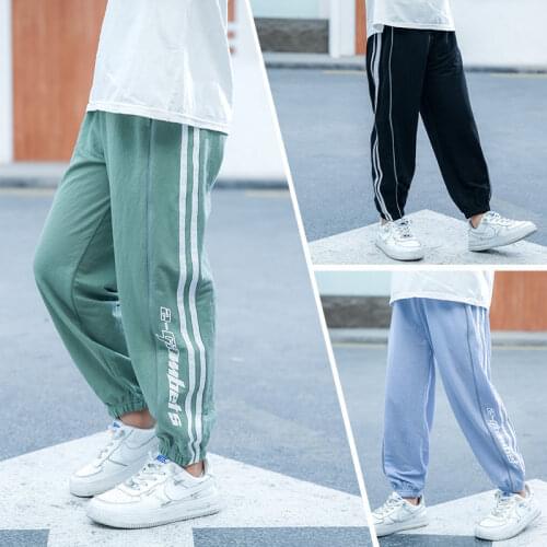 Kids Anti-Mosquito Pants Summer Childrens Clothing Baby Boys Lightweight Breathable Cotton Linen Pants Fashion Bottoms