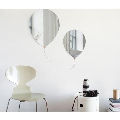Home Balloon Mirror Nursery Background Wall Decor Nordic Minimalist Bath Room Kids Baby Room Hanging Decoration Make Up Mirrors