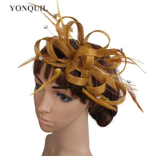 Elegant Women Holiday Headdress Fascinator Feather Decoration Hair Accessories Bridal Wedding Headpiece Occasion Hairband SYF105