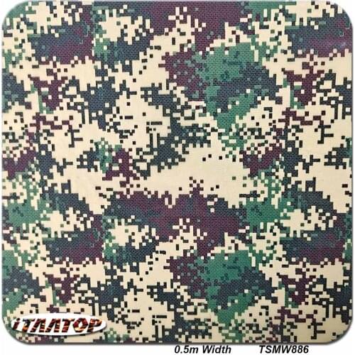 ITAATOP 0.5M * 2/10/20M Hydro Dip Paint kit Water Transfer Printing Film Digital Camo Hydro Dip