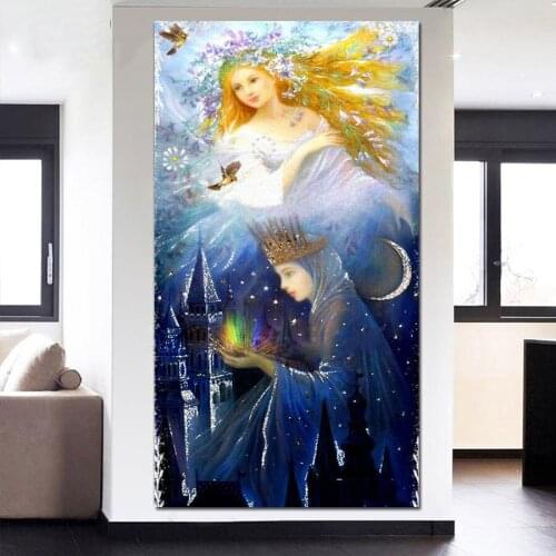 Large size picture Beautiful fairy diamond Embroidery diy diamond painting mosaic painting 3d cross stitch H2334