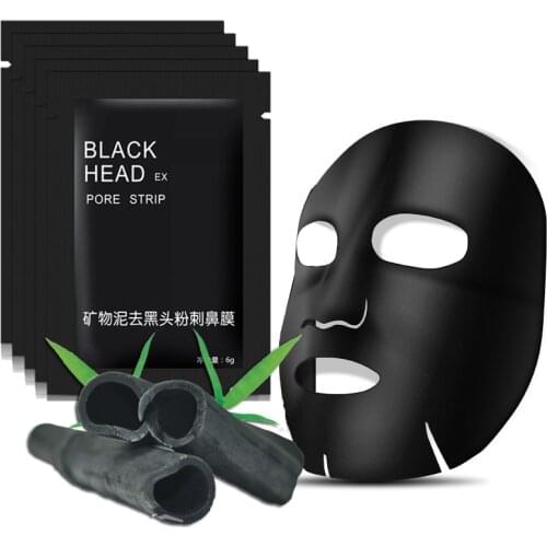 30pcs Korean Facial Minerals Mud Membranes Clay Black Mask Strips Cleaner Nose Pore Blackhead Acne Remover Mask Whitening Mask