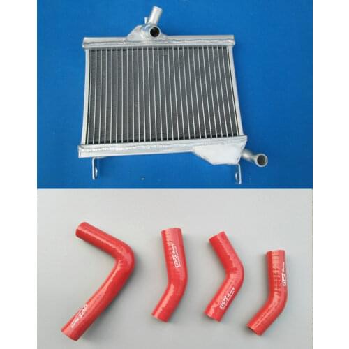RED Aluminum Radiator + Silicone Hose For Yamaha RD250 RD350 YPVS 1974-1975 RZ350 L/N/NC/NC2 1984-1985 LC/LCF/LCFH/LCFN/LCN/R N1