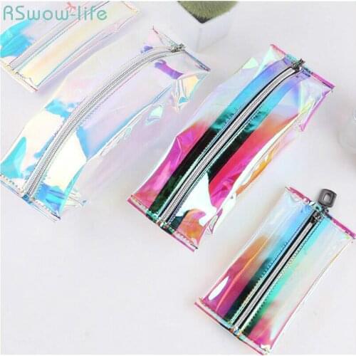 Laser TPU Cosmetic Package Set Travel Waterproof Multifunctional Fashion Folding Zipper Receiving Bag Cute Purse Storage Bags