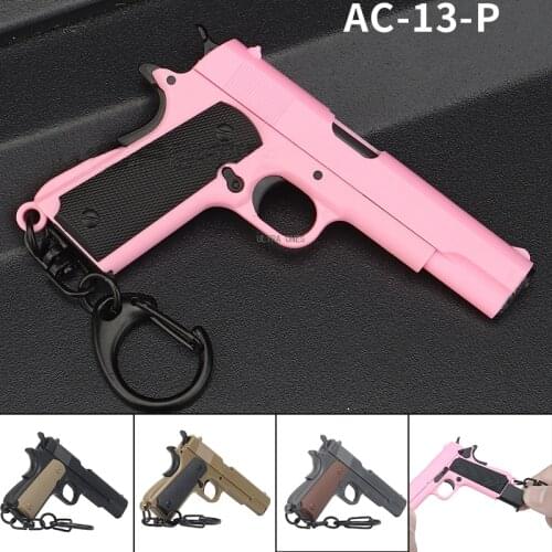 Mini Tactical Pistol Shape Keychain M92 1911 Decorations Detachable Hiking Camping Tool Gun Weapon Key Ring Hunting Accessories