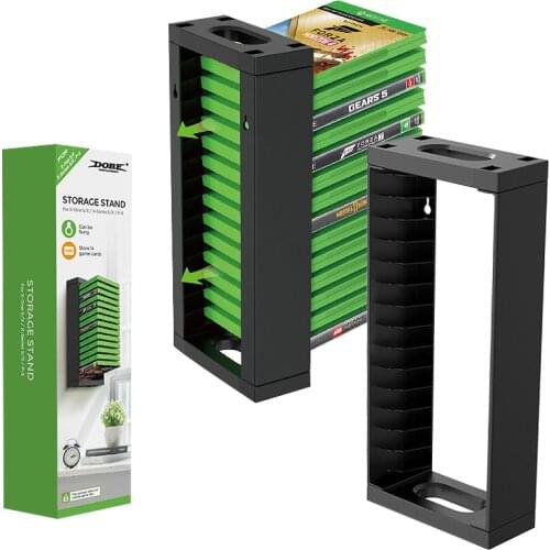 Multifunction Wall Mount Game Storage Tower 14 Game Holder Rack for PS4, PS5, X-one, Xbox Series X/S, Nintendo Switch Accessory