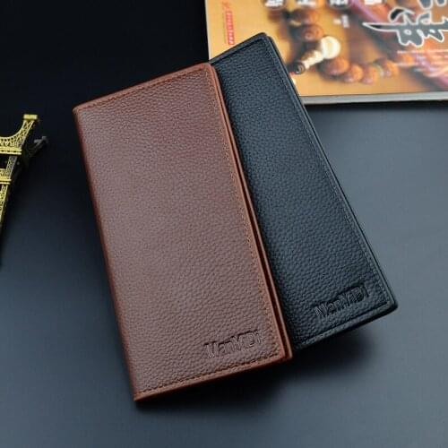 Card Bit More MENS Wallet Long Youth Leather Wallet Japanese Korean Casual Mens Thin Wallet Stall Supply of Goods Wholesale
