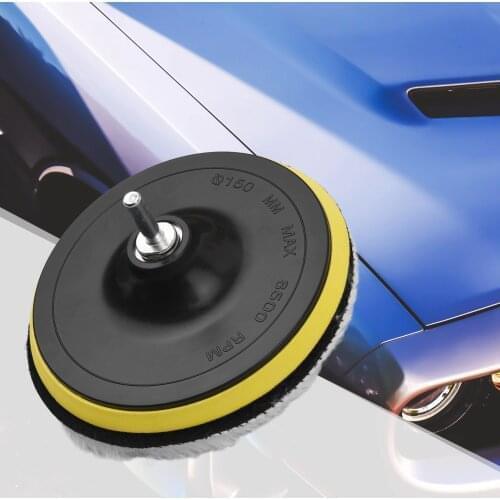 5Pcs Wool Polishing Pads Kit 6 Inches Car Buffing for Automobiles Details Self-adhesive Wool Pad