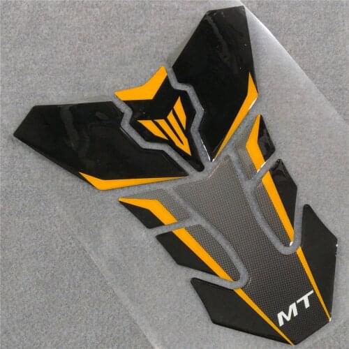 For Yamaha MT25 MT03 MT07 MT09 MT10 Motorcycle Gas Cap Pad Filler Oil Tank Decals Protector Decal Fish Bone Tank Pad 3D