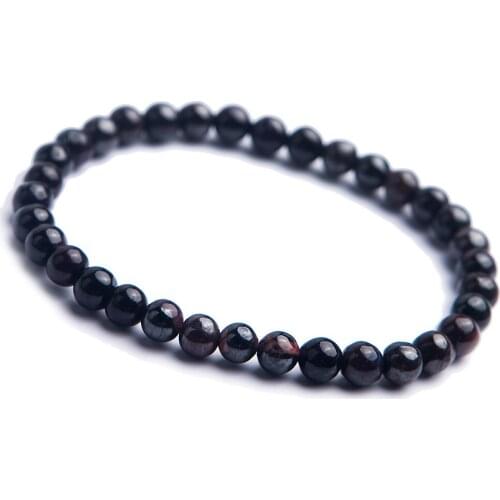 Genuine Natural Round Crystal Beads Women Lady Jewelry Stretch Sugilite Bracelet 6mm