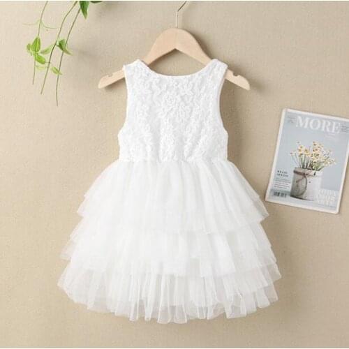 New Baby Girls Fairy Lace Cake Vest Dress , Girls Princess Sweet Flower Clothes 5 pieces/lot