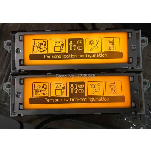 Original 12 Pin Multi-function Screen Support air condition USB & Bluetooth Display Yellow Monitor For Peugeot 307 407 408 c5