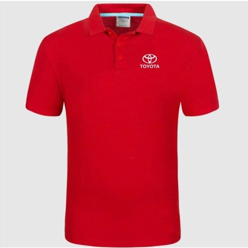 Summer New Shirts Toyota logo Polo Shirt Men summer Short Sleeve Polo Shirt Cotton spring Casual Mens Polos