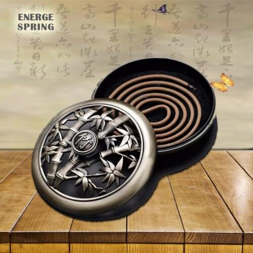 Coil Incense Censer Retro Metal Sandalwood Aromatherapy Burner Plum Orchid Bamboo Chrysanthemum Incense Burner Home Decor