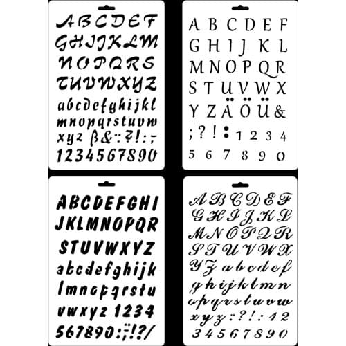 English letter number Layering Stencils for DIY Scrapbooking/photo album Decorative Embossing DIY Paper Cards Crafts