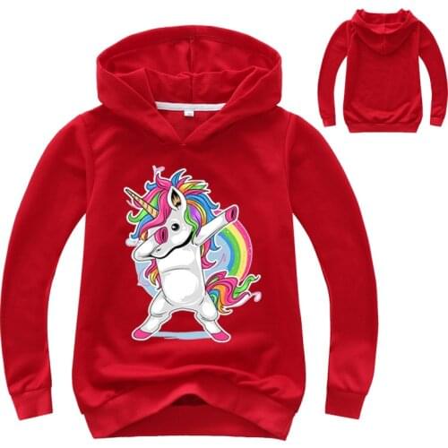Spring Autumn Baby Boy Girl Long Sleeve T-Shirt Kid Sweatshirt Cartoon Unicorn Children Hoodies Top Girl Clothing Tee Streetwear