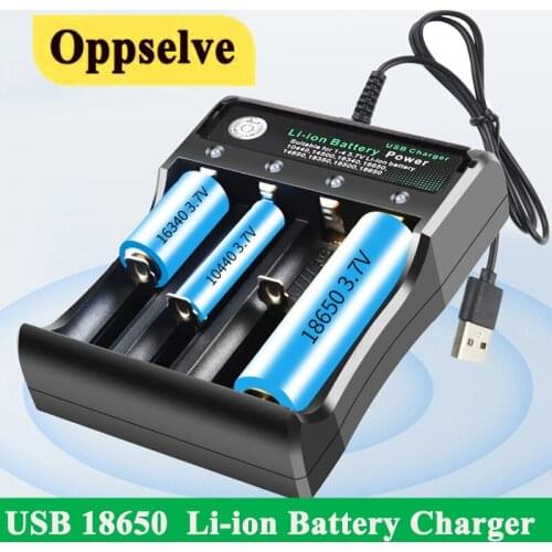 Battery Charger For Rechargeable Batteries 10440 18350 18650 16340 16650 3.7V Rechargeable Batteries For Lithium Battery Charger