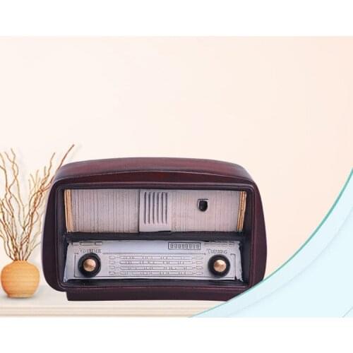 1PC ZAKKA Grocery Home Furnishing Decor Ornaments Retro Old Vintage Radio Resin Crafts Home Decoration ML 009