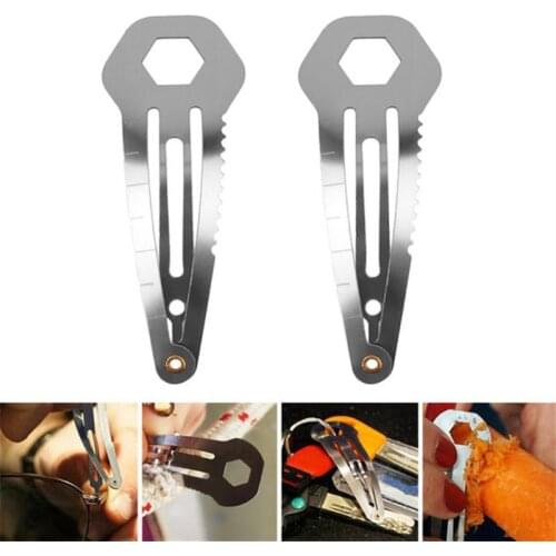 10Pcs Mini Tacticals Multitool Snap Barrettes Hair Clips Wrench Screwdrivers Ruler Box Cutter Serrated Edge Hair Pins