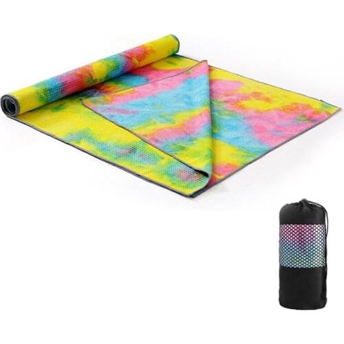 183x63cm Non-Slip Yoga Towel Soft Travel Sport Fitness Exercise Yoga Pilates Mat Tie-dye Printed Blanket Yoga Mat