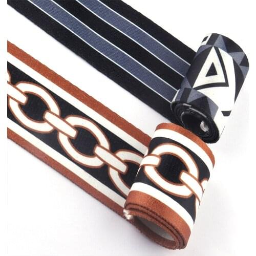 2''(50mm) Colorful Stripe Webbing Ribbon Garment Pattern Webbing for Purse Dog Collar Strap Bag Handles Sewing Craft Accessories
