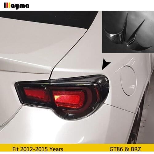 Carbon Fiber Rear headlight Covers Eyelids Eyebrows Trims For Toyota GT86 2012 - 2015 For Scion FR-S 86 For Subaru BRZ 2pcs