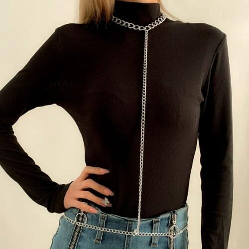 2021 Sexy Multi-layers Rhinestone Body Chain Necklace Body Jewelry for Women Simple Body Waist Long Necklace Accessories