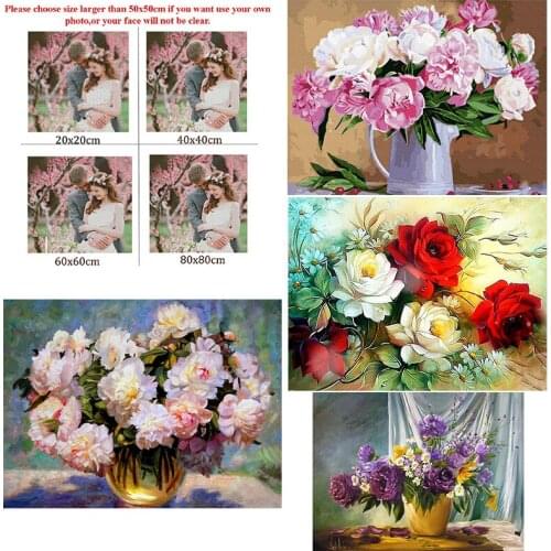 5D Diy Diamond Painting Flowers Fruit Scenery Square Diamond Round Diamond Full Diamond Custom Cross Stitc Mosaic Home Decora