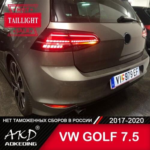 Car Styling Tail Lamp For VW Golf 7 Golf 7.5 MK7.5 2017-2019 LED Tail Light Rear Lamp DRL Dynamic Signal Brake Auto Accessories