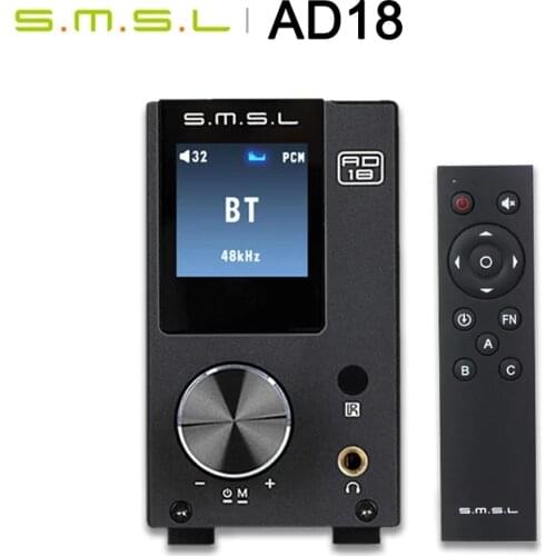 SMSL AD18 Audio Digital Amplifier Bluetooth 4.2 USB DAC Amplifier Player DAC Hifi Power Amplifier 2.1Stereo Professional 80W Amp