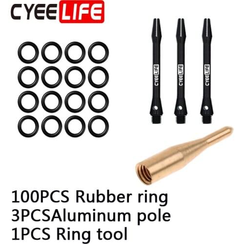 CyeeLife 100PCS Darts Tip Rubber O Ring Black Gasket Grip Washer Grommets Professional Darts Accessories