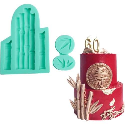 DAISUHOOM 1 Set Wealthy Bamboo Shape Silicone Fondant Cake Mold for Birthday Chocolate Dessert Bakeware Pan Decorating Tools