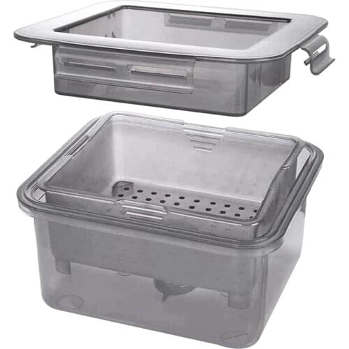 DIY Plastic Tofu Press Mold Homemade Tofu Mold Soybean Curd Tofu Making Mold with Cheese Cloth Kitchen Cooking,Gray