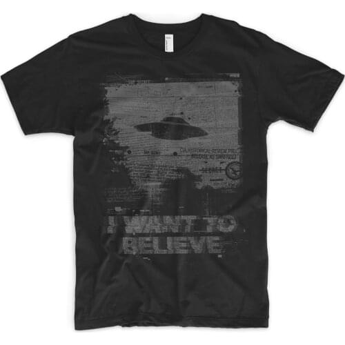 I Want To Believe T Shirt Alien Ufo Area 51 Roswell X Files Space Ship Grey Sin Summer 2019 Pop Cotton Man Tee Funny Tee Shirts