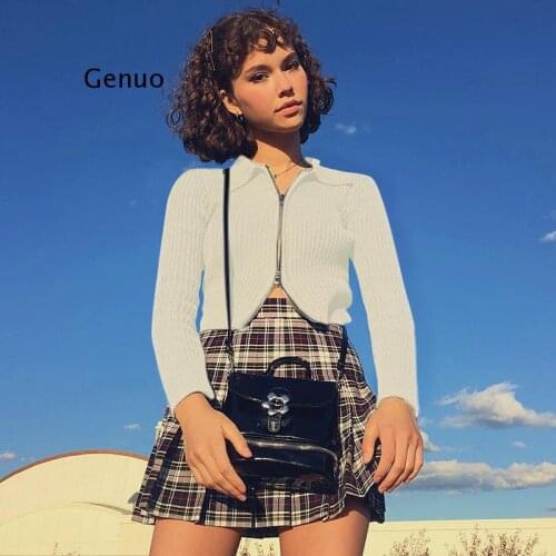 Harajuku Punk Womens Tshirts Casual Double Zipper Head Tee Shirt Femme Long Sleeve Black Basic t Shirt Ladies Autumn