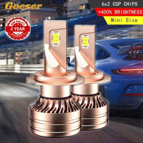 Goeser Vehicle Headlight 9012 Hir2 LED Bulb H1 H7 H4 12V 6000K 12000LM CSP Canbus 9005 9006 H11 High Quality 2 Year Warranty