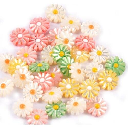 2Pcs Flower Mixed Mother Of Pearl Seashell For Jewelry Hairpin Bracelet Home Decoration DIY Accessories Home Decoration TR0404