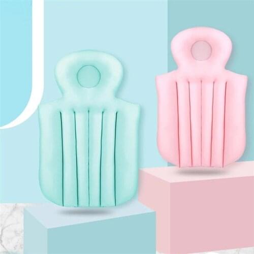 Baby Tub Pad Non-Slip Bathtub Seat Support Mat Newborn Safety Bath Support Cushion Foldable Soft Pillow Suspension Mat