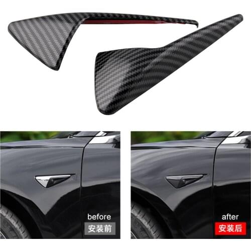 Markers 2pcs Side Turn Signal Covers ABS Side Camera Fender Overlay Direct For Tesla Model 3 X S