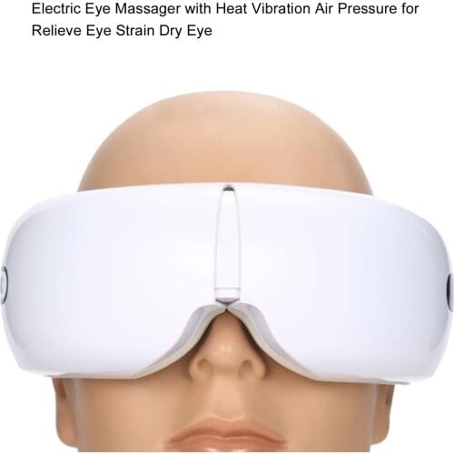 Eyes Massager Electric Eye Massager Heat Vibration for Relieve Eye Strain BT Music Eye Massage Rechargeable Wireless Foldable
