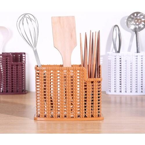 Multifunction Knife Holder Plastic Chopsticks Cage Draining Rack Storage Shelf Stand For Knives Kitchen Tools 14*18cm